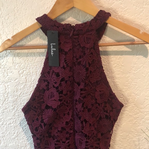 Lulu’s Love Poem Burgundy Lace Mini Dress - Picture 9 of 14